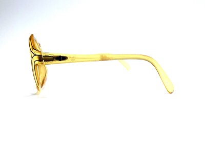 Vtg Christian Dior Yellow Clear Amber Glasses Germany 2035 54 14