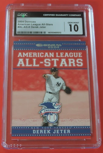 CGC 10 2004 DONRUSS DEREK JETER #ED 634/1000 AL ALL-STARS SP INSERT YANKEES HOF