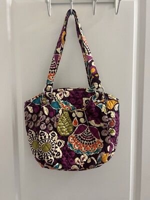 Vera Bradley Midnight Wildflowers Purse Tote Hand/Shoulder Bag Marian Floral