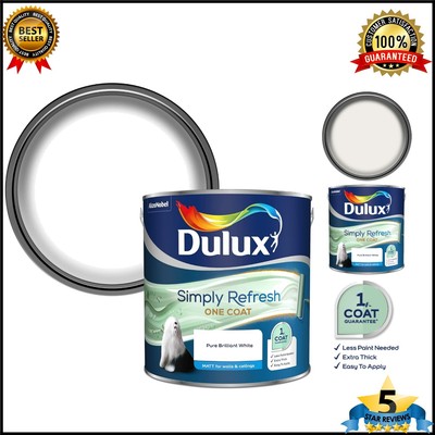 Simply Refresh Matt Dispersionsfarbe - Pure Brilliant White - 2,5L, 5382928