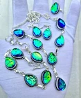Australian Triplet Opal Gemstone 925 Silver Handmade Ethnic Jewelry Set