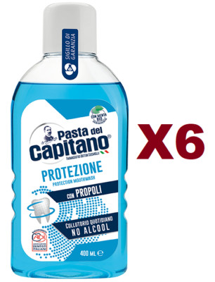 6 PCS CAPTAIN'S PASTE MOUTHWASH PROTECTION 400ML WITH PROPOLIS