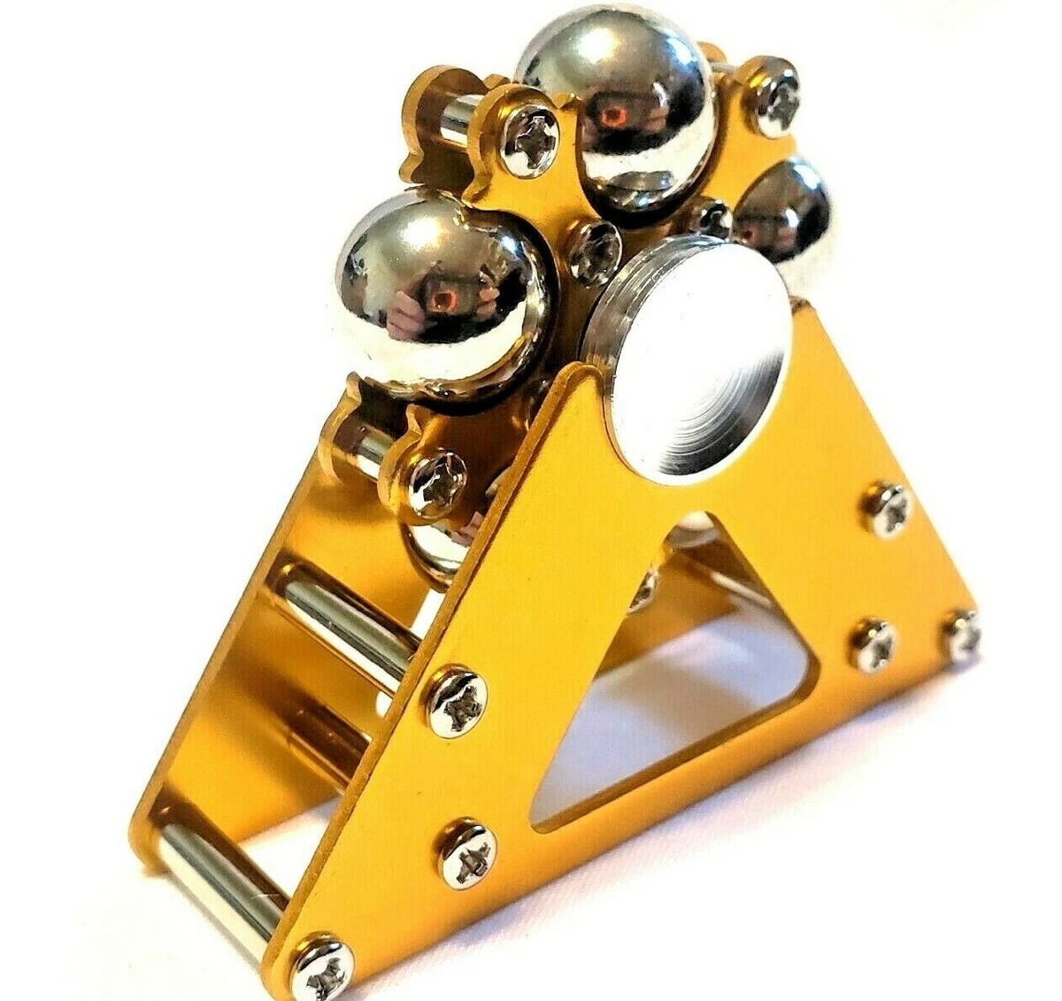Gold Silver Ball Bearing Desktop Fidget Spinner Stand Case Adult Kids ADHD Toy