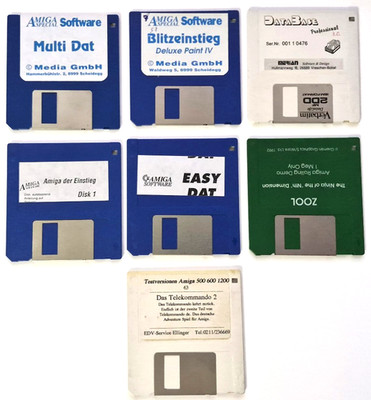    *** 7x Original Commodore Amiga Disketten - Siehe Bilder ***    