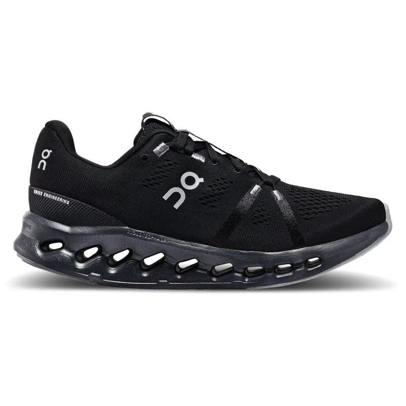 On Running Womens Cloudsurfer 1 Running Shoes Lightweight Black