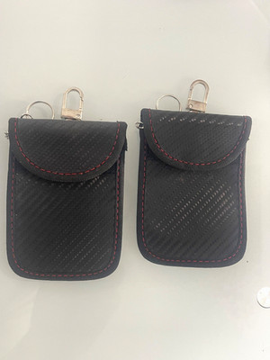 2PC Car Key Faraday Bag RFID Signal Blocker   Anti-Theft Door Lock Key Protect