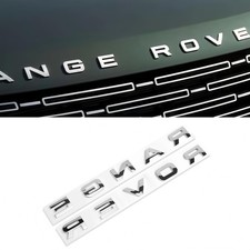Range Rover Frontrear Car Emblem Badge Gloss Silver Abs Replacement Hood Trunk
