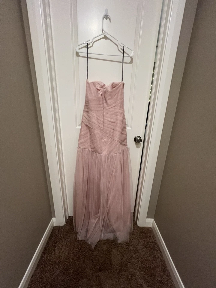 Vera Wang WHITE Collection Gown: Light Pink/Dusty Rose Tulle - Size 6 - Image 2 of 4