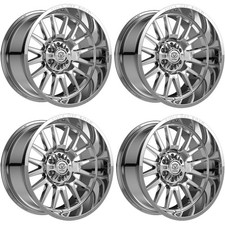 Set 4 22 Edge Off Road 305c Chrome Plated Wheels 22x12 5x5 5x5.5 -44mm Rims