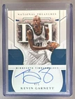 Kevin Garnett 2020 National Treasures #S-KVG Emerald Auto 4/5