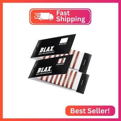 Blax Brown Hair Elastics - Snag-Free Seamless Hair Ties, No-Damage Hair Rubber B