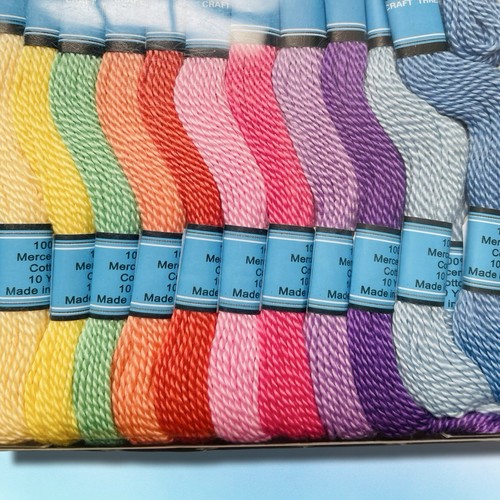 NEW Prism Craft Thread Pack 36 Pastel Colors 100% Cotton Skein 10 yds ea. - Picture 18 of 24