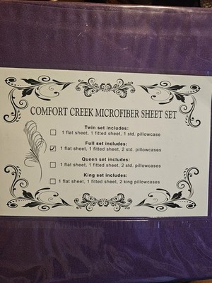 comfort creek microfiber sheet set full size