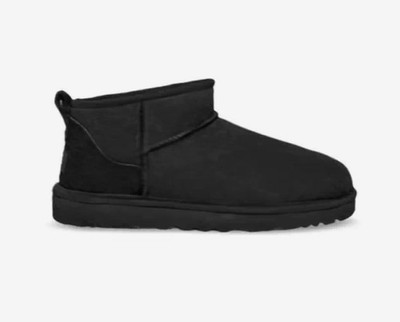 UGG Men's Black Suede Snow Boots Slip-On Comfort Ankle US 13 UK 12 EU 46