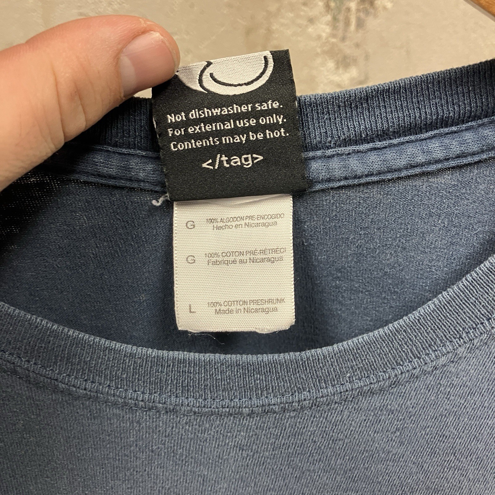 Blue ThinkGeek Binary Code “DAD” Nerdy Funny Come… - image 4