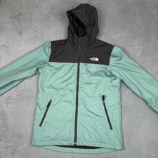 The North Face DryVent Hooded Jacket Kids Green Black Colorblock Shell