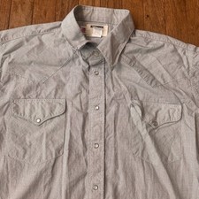 Vintage Ruddock Western Shirt Mens 18 Short Sleeve Pearl Snap Plaid Blue Cowboy