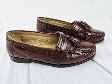 G.H Bass Weejuns Frazier Men's Size 8.5d Slip On Burgundy Leather Tassel Loafers