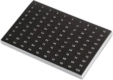 Stockroom Plus Rectangular Number Stickers - Tiny 0.35 x 0.2 inch, Black 