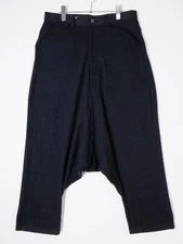 Yamamoto Japanese Designer Regulation Wool Knit Sarouel Pants Black Size 3 Used