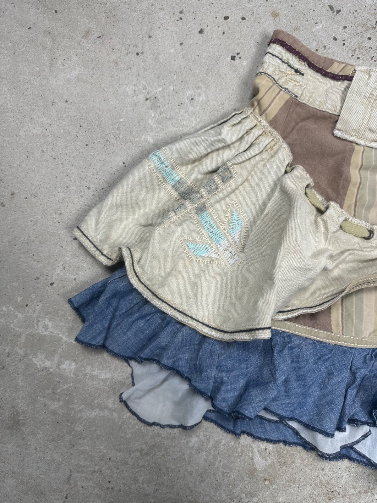 Marithe Francois Girbaud Mini Patchwork Skirt Ico… - image 6