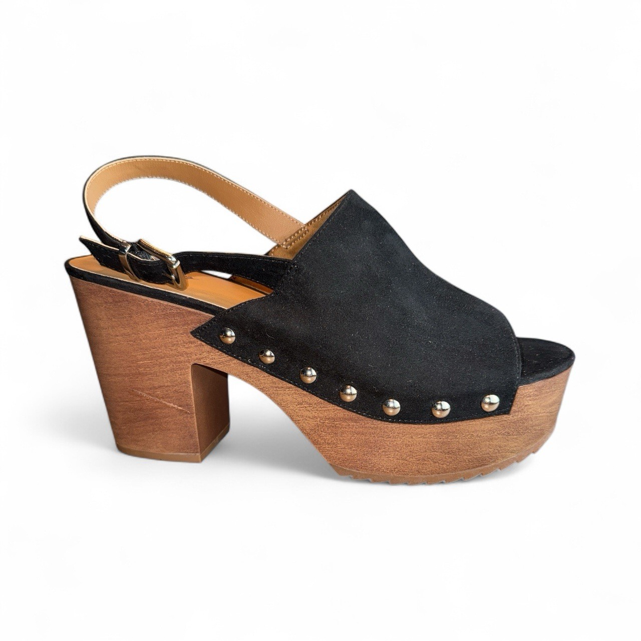 Wonderly Oakley Black Mules. Vintage Looking 70’s Style EUC size 10 Platform