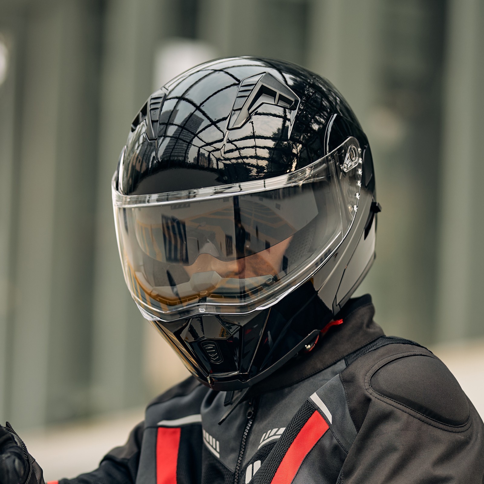 ILM USED Motorcycle Modular Full Face Helmet for Adult Flip up Dual Visor DOT