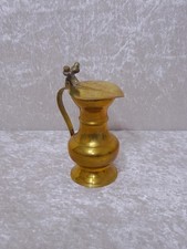 fEvvUd - Mosiężny dzbanek dzbanek - Vintage - 13 cm - dekoracja żołędzi