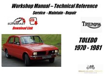 Triumph TOLEDO Service Repair Workshop Manual  1970 - 1981