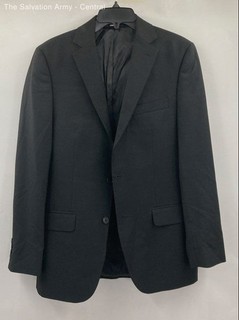 Apt. 9 Mens Black Long Sleeve Notch Lapel Two Piece Suit Pants Set Size 38R