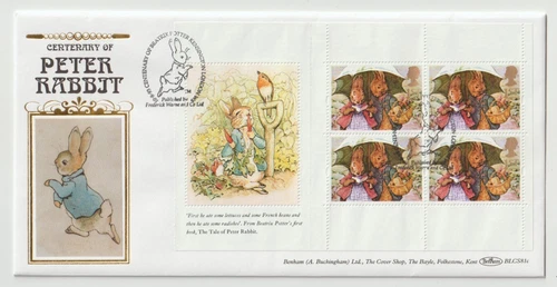 10/8/1993 UK GB FDC - PSB: Beatrix Potter - Pane 1 - Benham BLCS81c - Kensington