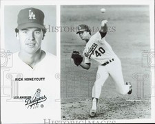 1985 Press Photo Los Angeles Dodgers baseball player Rick Honeycutt - lrs23868