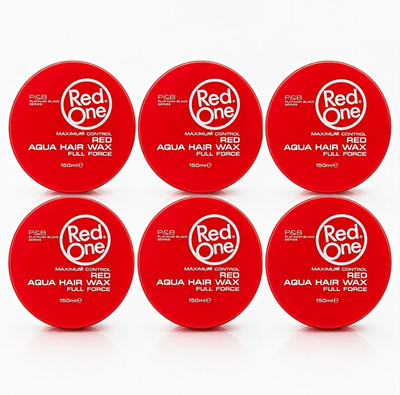Red One Aqua Hair Wax Full Force Maximum Control Platinum Black Series 6x150 ml