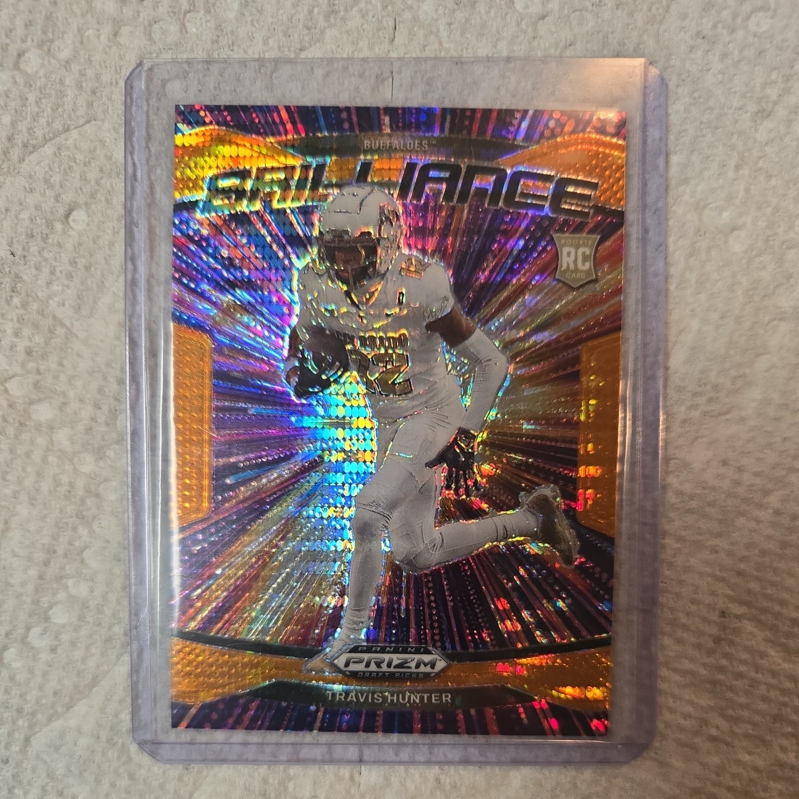 2025 Prizm Draft Picks Brilliance Travis Hunter #21 Orange Pulsar Prizm 72/75