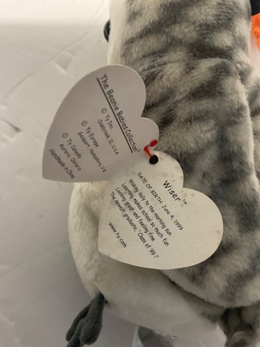 ORIGINAL WISER TY BEANIE BABY 1999 COMO NUEVO CON ETIQUETA COMO NUEVO - Imagen 4 de 4