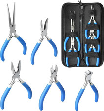 5 Pieces Mini Pliers Set   Durable Precision Tool Kit for Crafts, Jewelry  DIY,