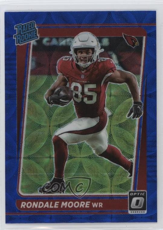 2021 Panini Donruss Optic Rated Rookie Blue Scope Prizm Rondale Moore #217 uk2