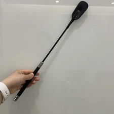 45cm Riding Crop Horse Whip Flogger Spanking Faux Leather Paddle Roleplay BDSM
