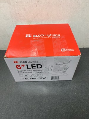 Elco EL715CT5W 6'' LED Reflector Recessed Trim, 1050 Lumens - White