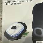 SHARPER IMAGE UNISEX RECHARGEABLE LED LIGHT UP BEANIE NEW SEALED IN BOX — photo 2