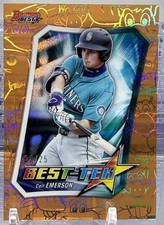 2025 Bowman's Best Colt Emerson #BT-16 TEK Orange 3/25 Mariners