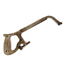 Vintage Parker Line Adjustable Hacksaw Frame | Industrial Decor Patina Art Piece