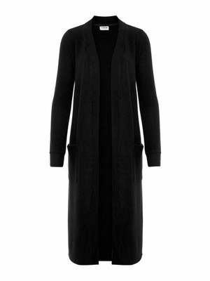 Long Plain Cardigan Long Sleeve Basic Stretch Knit Jacket with Front Pocket...
