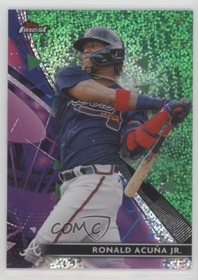 2021 Topps Finest Green Speckle Refractor 54/125 Ronald Acuna Jr #62 06z2