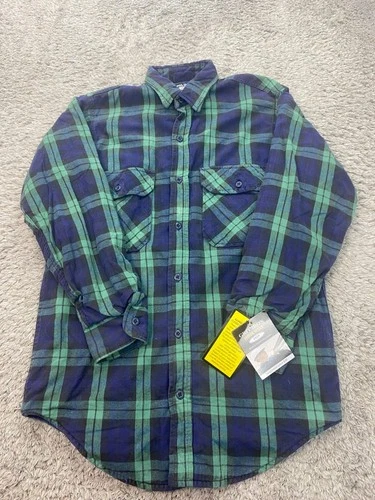 Grit Iron Workwear Jacket Men Medium Tartan Plaid Fleece Flannel Shacket NWT video thumbnail
