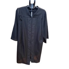 Unisex Graduation Gown Black Long Sleeve Fits 5'5-5'6