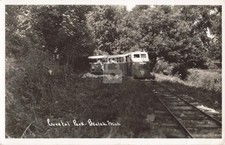 Railroad Crystal Park, Beulah MI Michigan 1957 RPPC Photo Postcard COPY