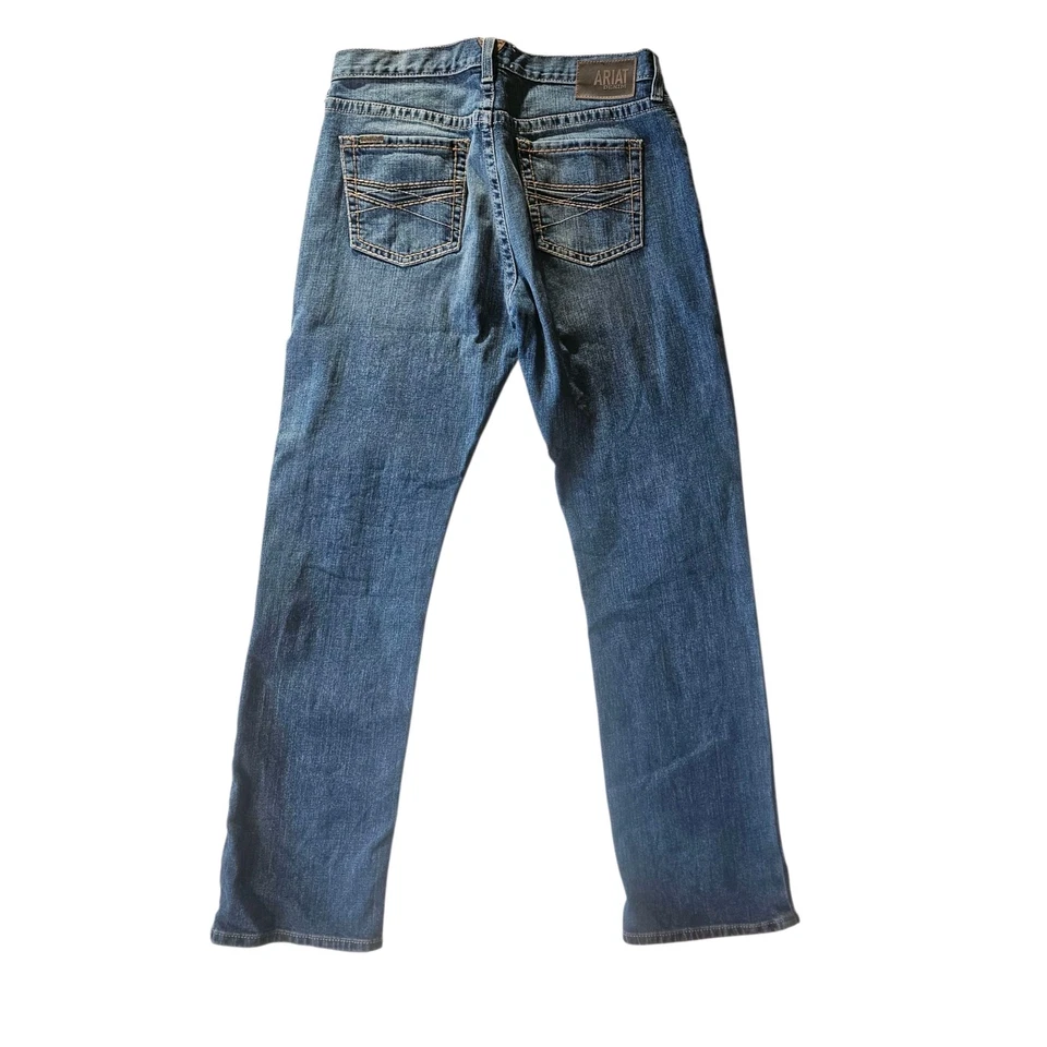 Ariat Men's Lorenzo Relaxed Boot Cut Jeans M2 Size W34 L34 Blue Denim Samwell - image 3 of 4