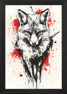 Silberfuchs Silberfuchs 1 gerahmtes Wandbild Poster Leinwanddruck Bild