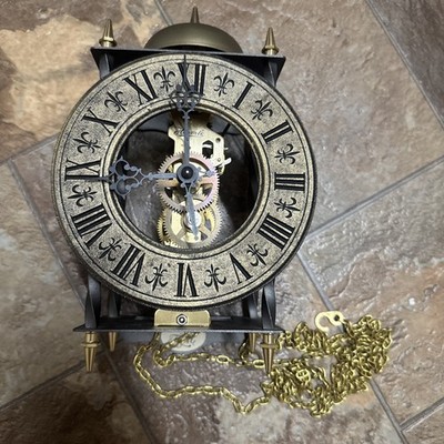 Vintage Tempus Fugit Skeleton Wall Clock Franz Hermle Movement